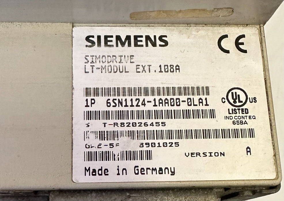 SIEMENS 6SN1124-1AA00-0LA1 / 6SN11241AA000LA1 SIMODRIVE LT-MODUL EXT. 108A V. A