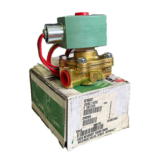 NEW ASCO 8210G007 Red-Hat II SOLENOID VALVE 50/60Hz 110/120Vac 2-WAY 17.1W BRASS