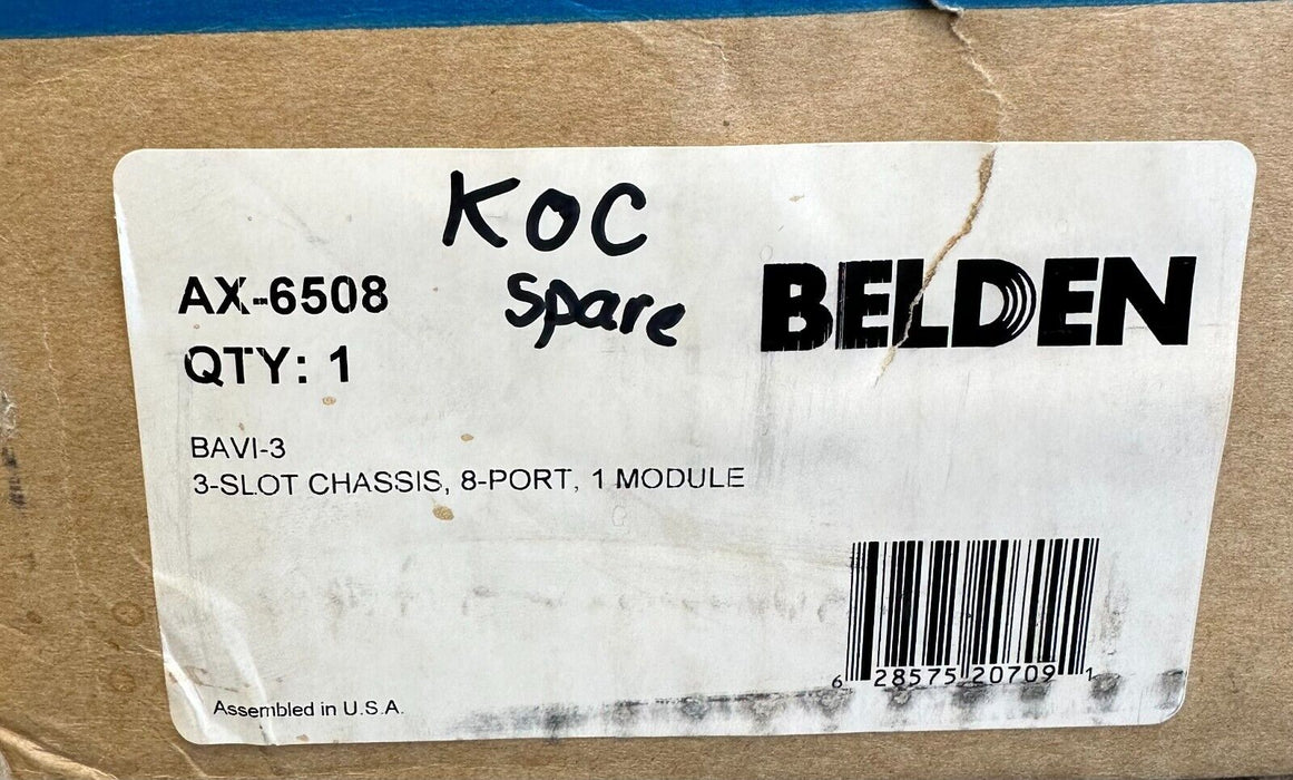 NEW BELDEN AX-6508 / AX6508 PowerSense 6000 SERIES ETHERNET HUB 3-SLOT 8-PORT
