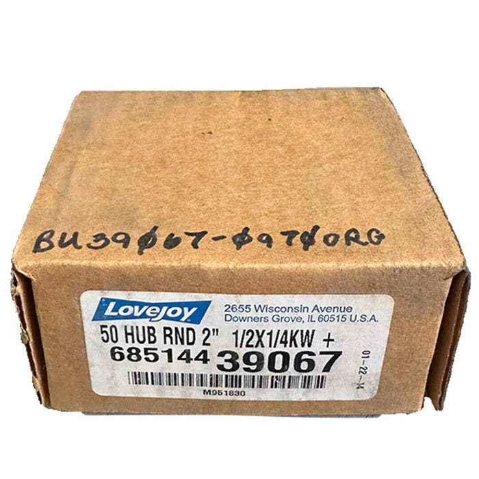 NEW LOVEJOY 685144-39067 / 68514439067 50 HUB RND 2'' 1/2X1/4KW