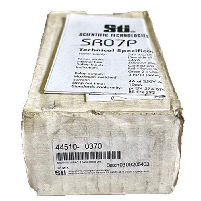 NEW STI 44510-0370 / 445100370 SR07P 2-HAND CONTROL LOGIC UNIT 110Vac SR07P110