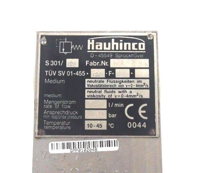 NEW HAUHINCO S301/128 HYDRAULIC VALVE FABR. NO. 6414885 HT2282