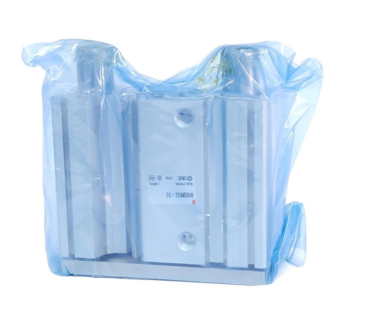 NEW SMC MGQM32-50 COMPACT GUIDE CYLINDER SLIDE BEARING MGQM3250, 1.0MPa