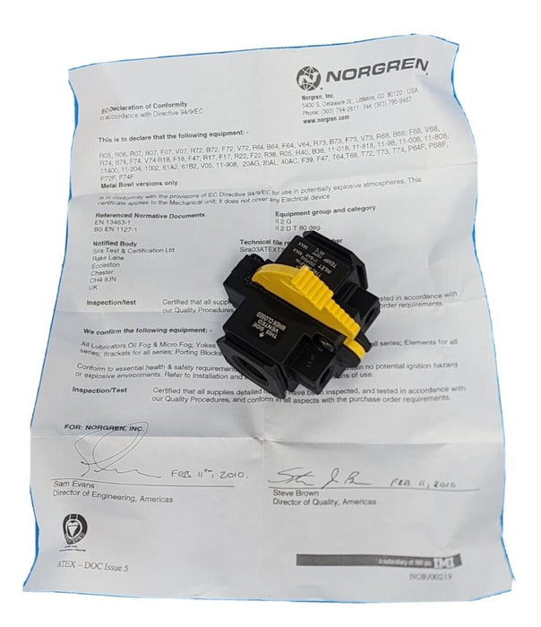 NEW NORGREN T74E-4AA-P1N 1/2" NPT LOCKOUT VALVE 250PSIG 17BAR