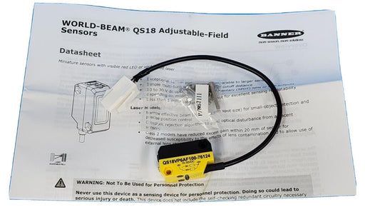 NIB BANNER QS18VP6AF100-76124 PHOTOELECTRIC SENSOR 76124, 10-30VDC