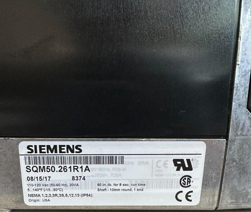 NEW SIEMENS SQM50.261R1A / SQM50261R1A ROTARY ACTUATOR 110/120VAC 50/60Hz 20VA