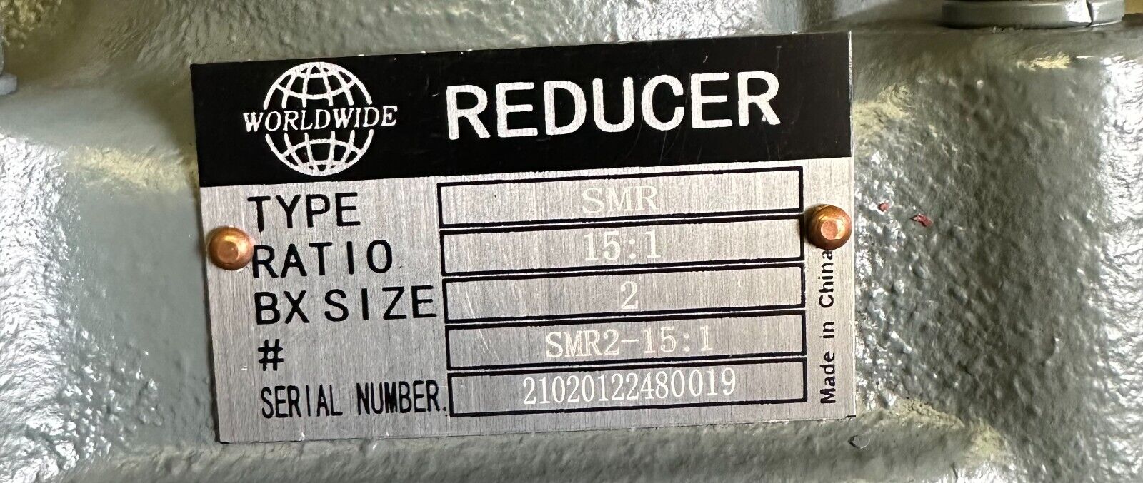 NEW WORLDWIDE SMR2-15:1 / SMR2151 SMR SHAFT MOUNT REDUCER 15:1 RATIO BX SIZE 2