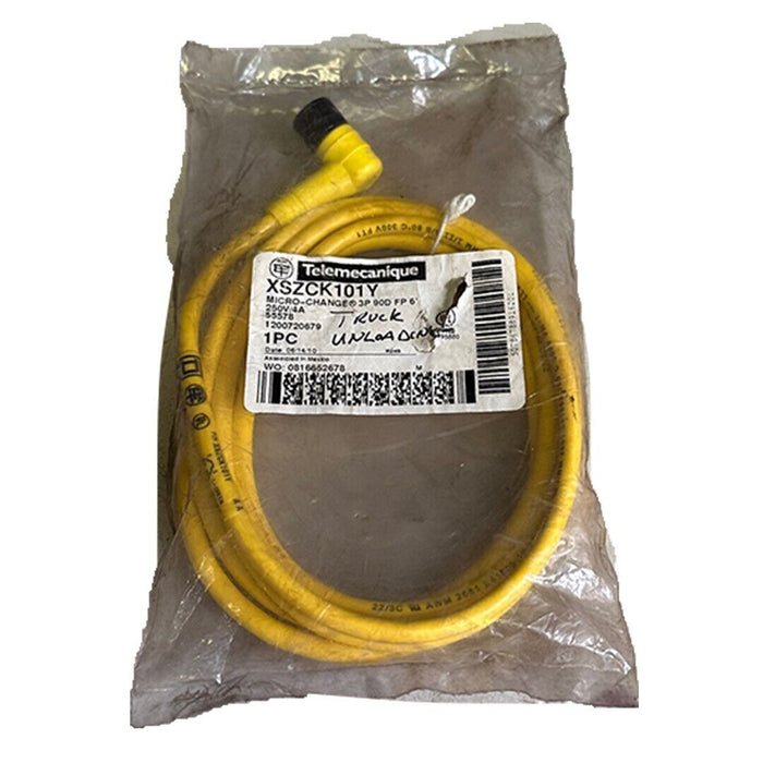 NEW TELEMECANIQUE XSZ-CK101Y / XSZCK101Y MICRO-CHANGE 3P 90D FP 6' CORDSET 55578