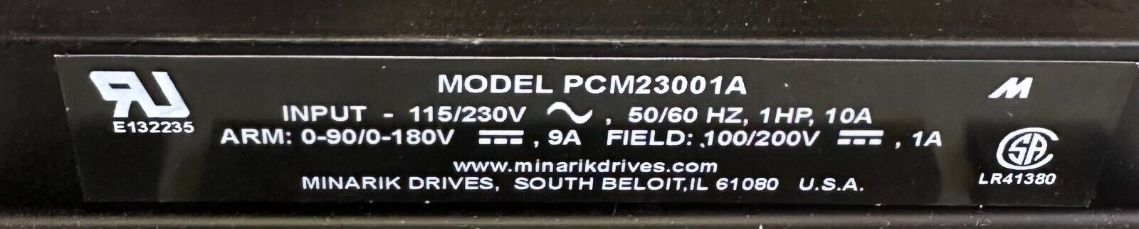 NEW MINARIK DRIVES PCM23001A DC DRIVE 2HP DUAL-VOLTAGE 10A