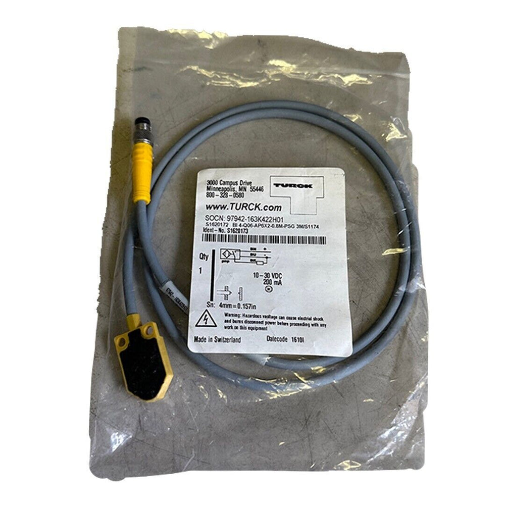 NEW TURCK BI 4-Q06-AP6X2-0.8M-PSG INDUCTIVE SENSOR S1620173 BI4-Q06-AP6X2