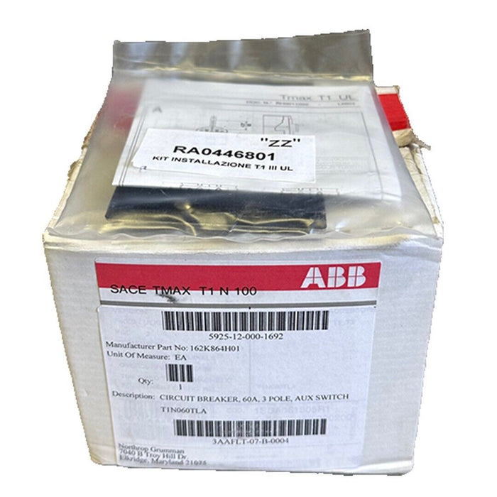 NEW ABB 1SDA061805R1 SACE TMAX T1 N 100 CIRCUIT BREAKER T1N060TLA T1N 3-POLE