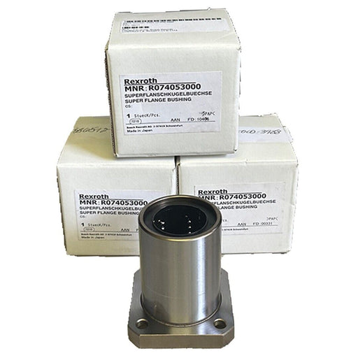 3 NEW BOSCH REXROTH R074053000 LINEAR SUPER FLANGE BUSHINGS 30mm DIAMETER