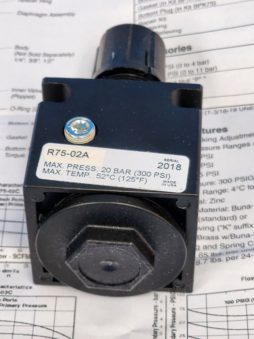 NEW PARKER R75-02A REGULATOR R7502A