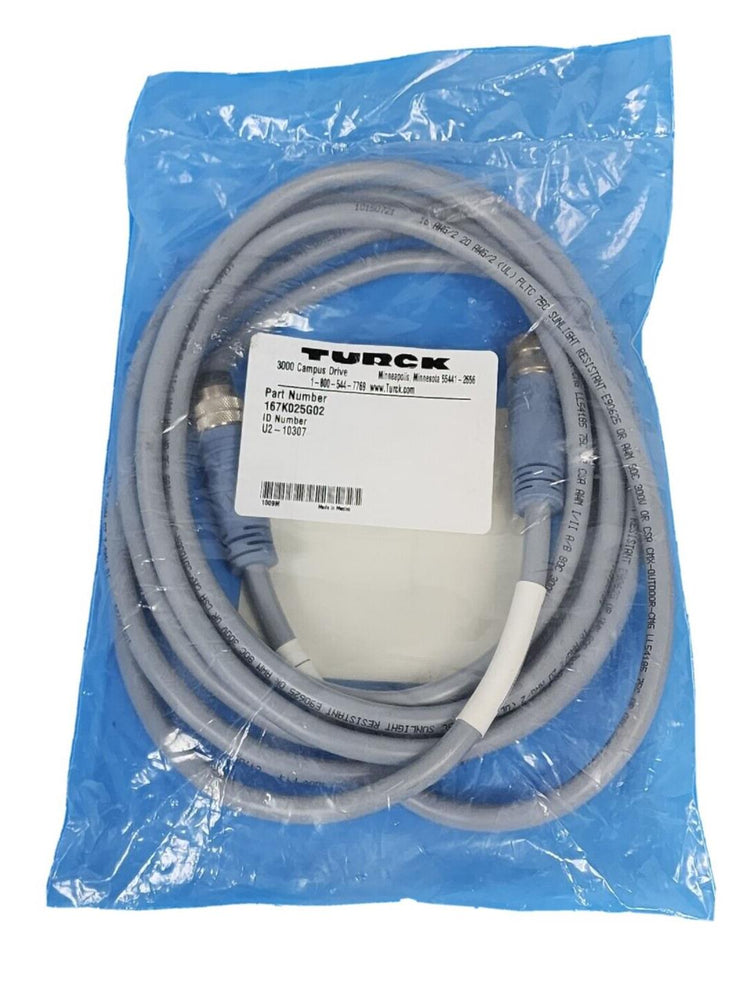 NEW TURCK 167K025G02 CABLE ID NUMBER U2-10307