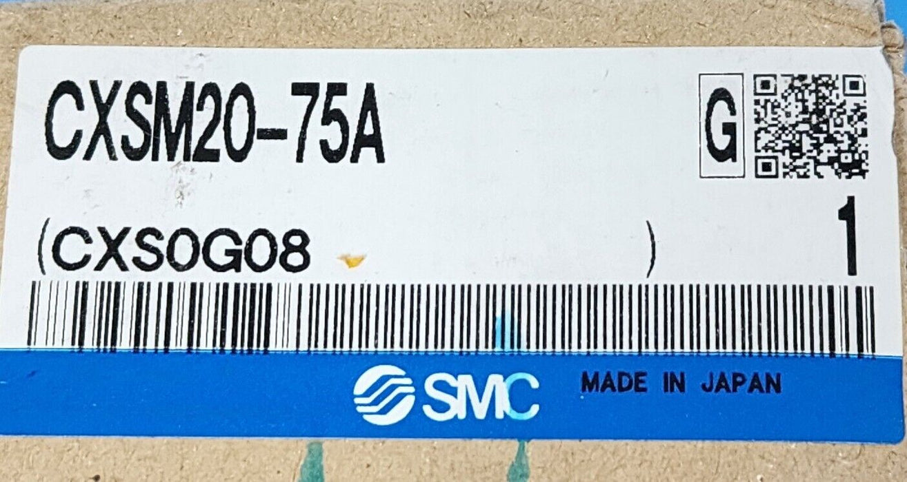 NIB SMC CXSM20-75A GUIDED CYLINDER PNUEMATIC DUAL ROD SLIDE BEARING CXSM2075A