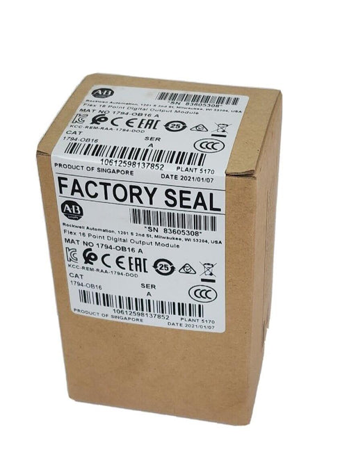 FACTORY SEALED ALLEN BRADLEY 1794-OB16 FLEX 16 POINT DIGITAL OUTPUT MODULE SER A