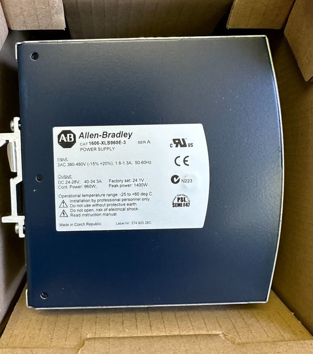 NEW ALLEN BRADLEY 1606-XLS960E-3 /A 1606-XLS DC POWER SUPPLY 960W 1606XLS960E3