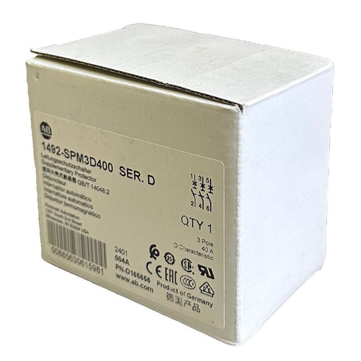 NEW ALLEN BRADLEY 1492-SPM3D400 /D SUPPLEMENTARY PROTECTOR 3P 30A 1492SPM3D400