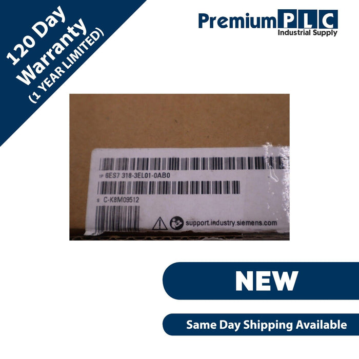 NEW SIEMENS 6ES7318-3EL00-0AB0 SIMATIC S7-300 CPU 319-3 PN/DP  FS: 10 FW:V3.2.14