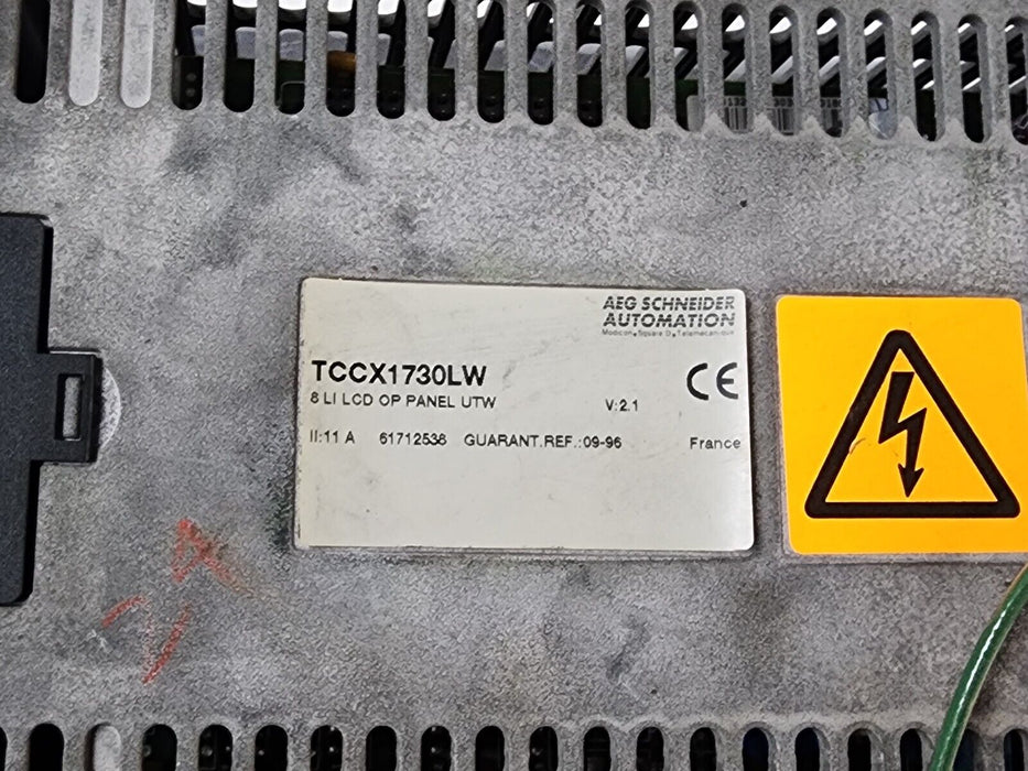 TELEMECANIQUE MODICON AEG AUTOMATION TCCX1730LW 8 LI LCD OP PANEL UTW