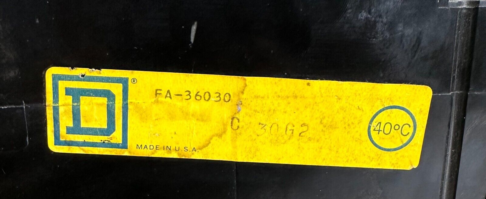 NEW SQUARE D FA-36030 / FA36030 CIRCUIT BREAKER 30A 600V 3-POLE 3PH NNB