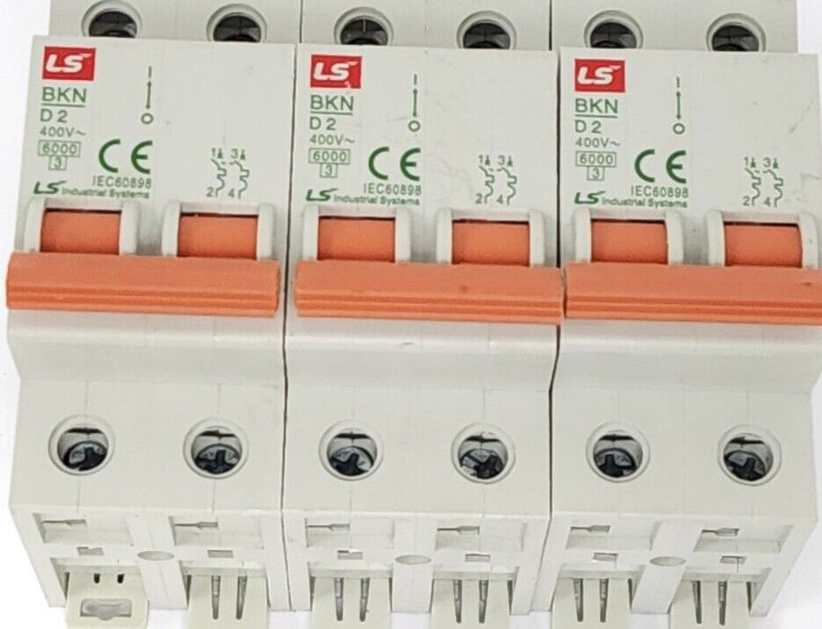 LOT OF 3 LS BKN D2 BREAKERS 400V