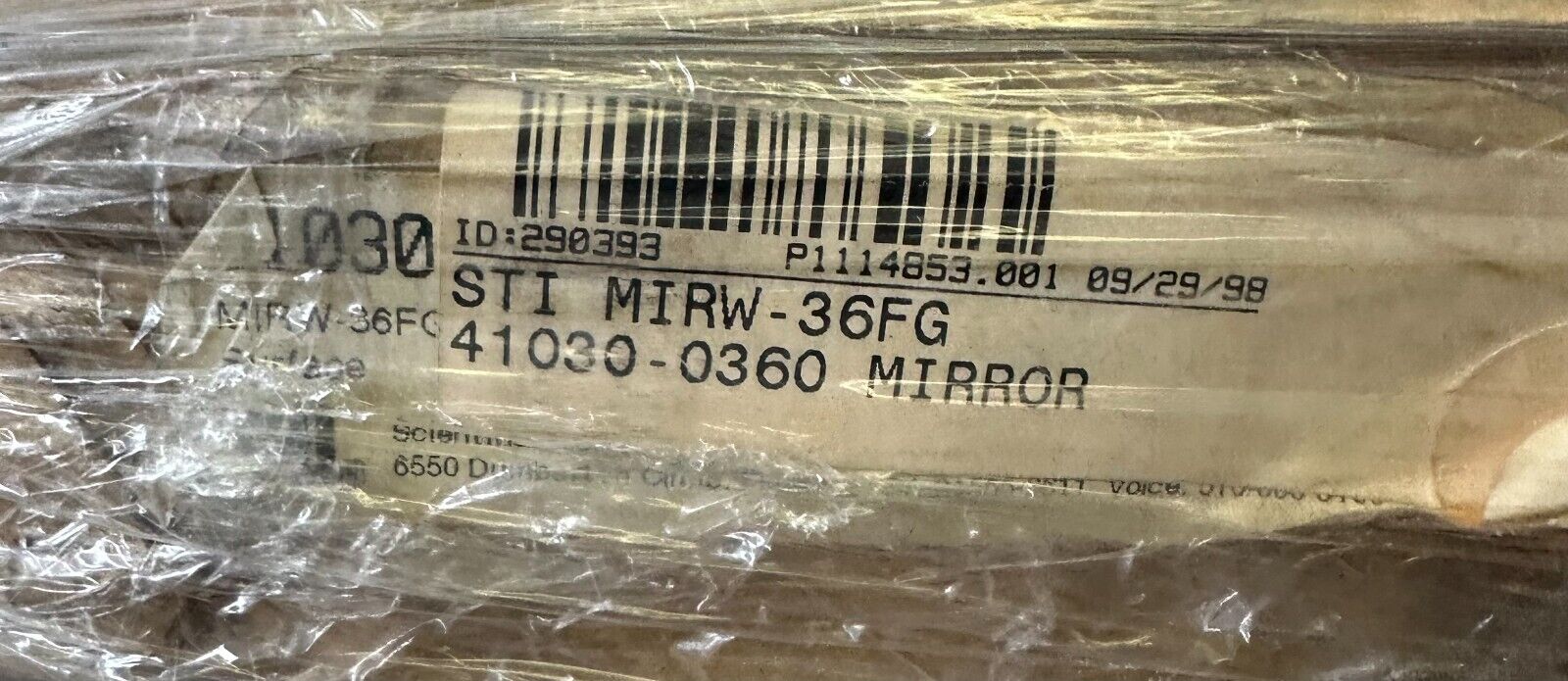 NEW STI 41030-0360 / 410300360 MIRW-36FG SAFETY LIGHT CURTAIN MIRROR MIRW36FG
