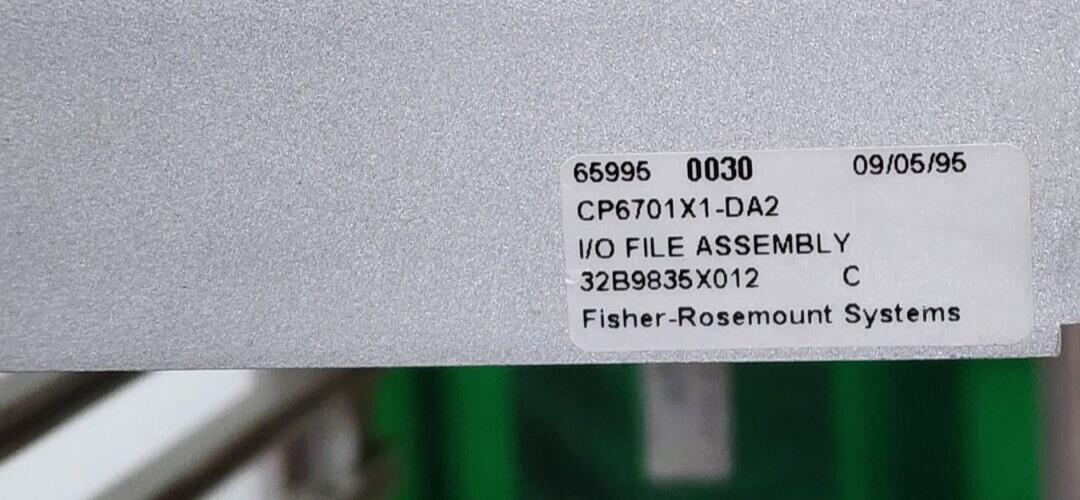 FISHER ROSEMOUNT SYSTEMS CP6701X1-DA2 I/O FILE RACK ASSEMBLY