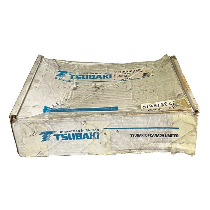 NEW TSUBAKI 8080-2CL4L144P 80 RIV C/W 80-2CL EVERY 4TH PITCH 144P CHAIN 1 STRAND