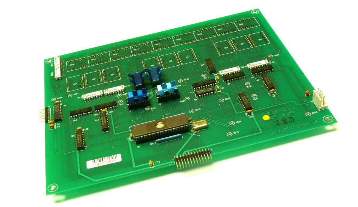 UNIVERSAL DYNAMICS PCB-031 REV. B CONTROL / DISPLAY CARD BOARD PCB031