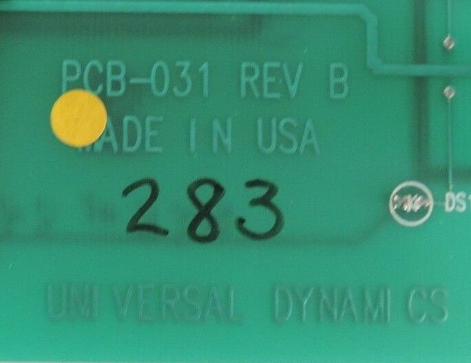 UNIVERSAL DYNAMICS PCB-031 REV. B CONTROL / DISPLAY CARD BOARD PCB031