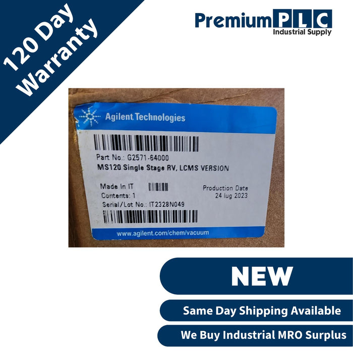 NEW AGILENT MS120 RVP LCMS SINGLE STAGE ROTARY VANE PUMP G2571-64000 MFD. 2023