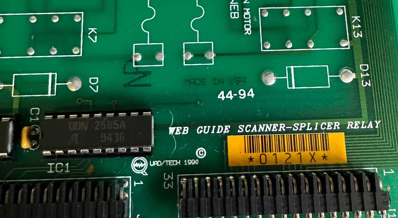 QUAD TECH WEB GUIDE 2000 SCANNER-SPLICER AC RELAY BOARD 44-94 / 4494
