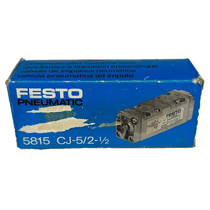 NEW FESTO CJ-5/2-1/2 / CJ5212 PNEUMATIC VALVE 5815 5/2 DOUBLE SOLENOID