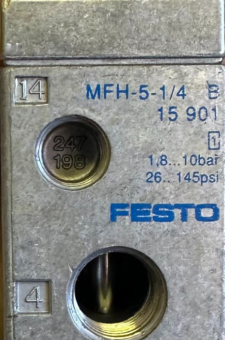 NEW FESTO MFH-5-1/4-B / MFH514B SOLENOID VALVE MFH SERIES TIGER CLASSIC 15901