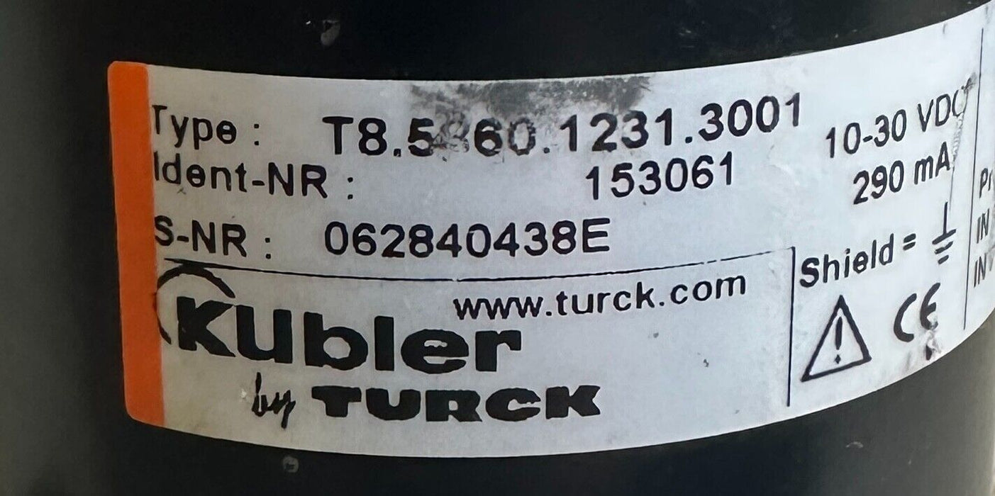 KUbler TURCK T8.5860.1231.3001 / T8586012313001 ENCODER 153061 10-30Vdc 290mA