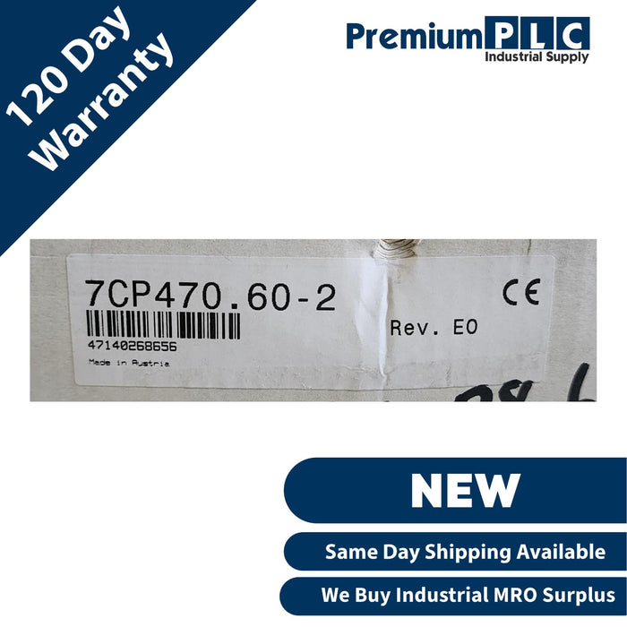 NEW B&R 7CP470.60-2 REV. E0 2003 CPU MODULE 24VDC 350kB SRAM, 512kB FlashPROM