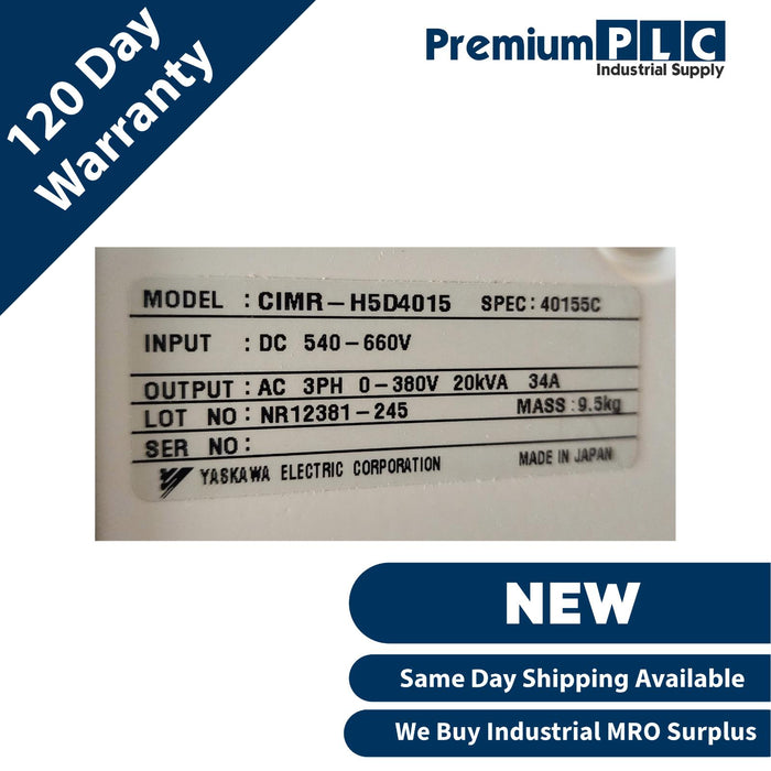 NEW YASKAWA CIMR-H5D4015 SPEC: 40155C VARISPEED 676H5/H5 AC INVERTER 400V 15kW