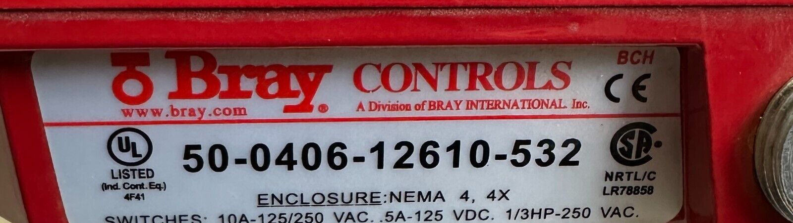 NEW BRAY CONTROLS 50-0406-12610-532 / 50040612610532 SERIES 50 SWITCH 11174 *