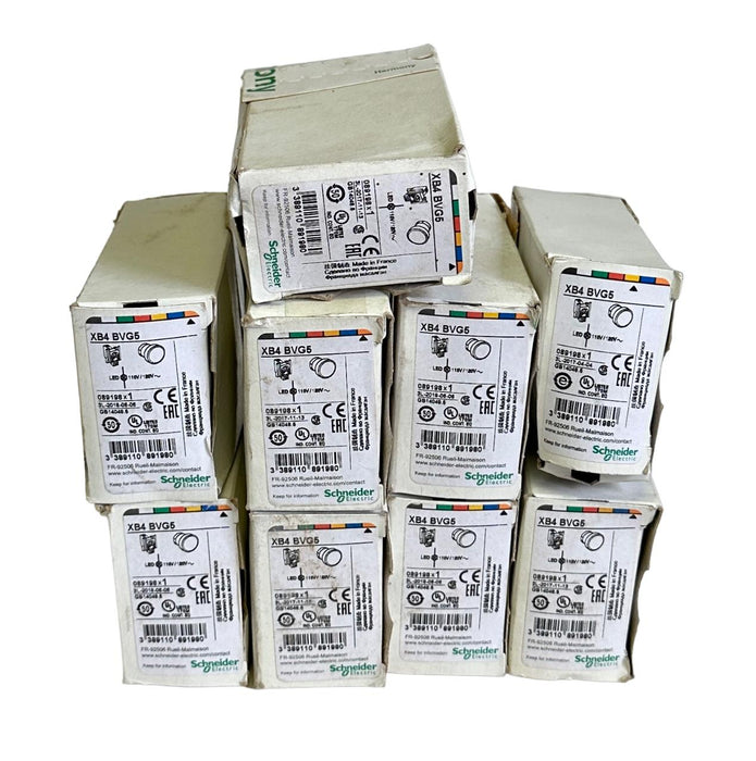 9 NEW SCHNEIDER ELECTRIC XB4 BVG5 / XB4BVG5 ORANGE PUSHBUTTONS 110/120V