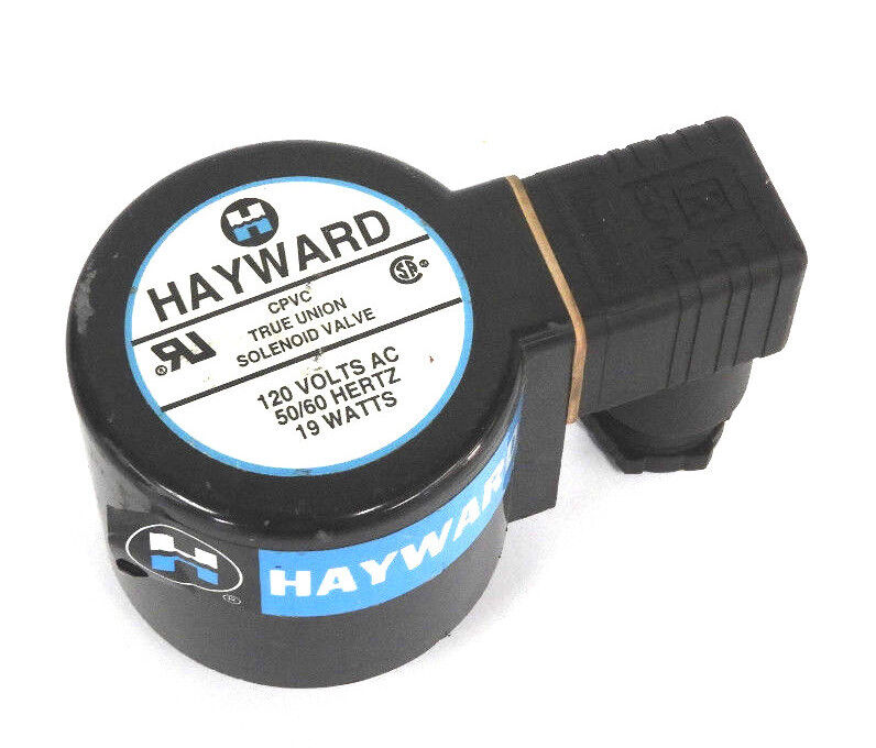 HAYWARD CPVC TRUE UNION SOLENOID VALVE 120VAC, 50/60HZ, 19W W/ GDM COIL
