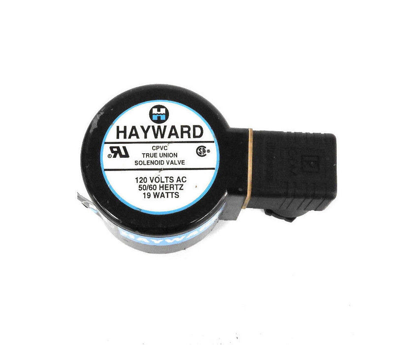 HAYWARD CPVC TRUE UNION SOLENOID VALVE 120VAC, 50/60HZ, 19W W/ GDM COIL