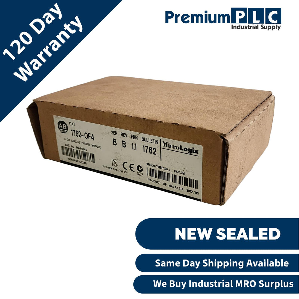 NEW F/S ALLEN BRADLEY 1762-OF4 /B MicroLogix 1200 4-CH ANALOG OUTPUT MODULE