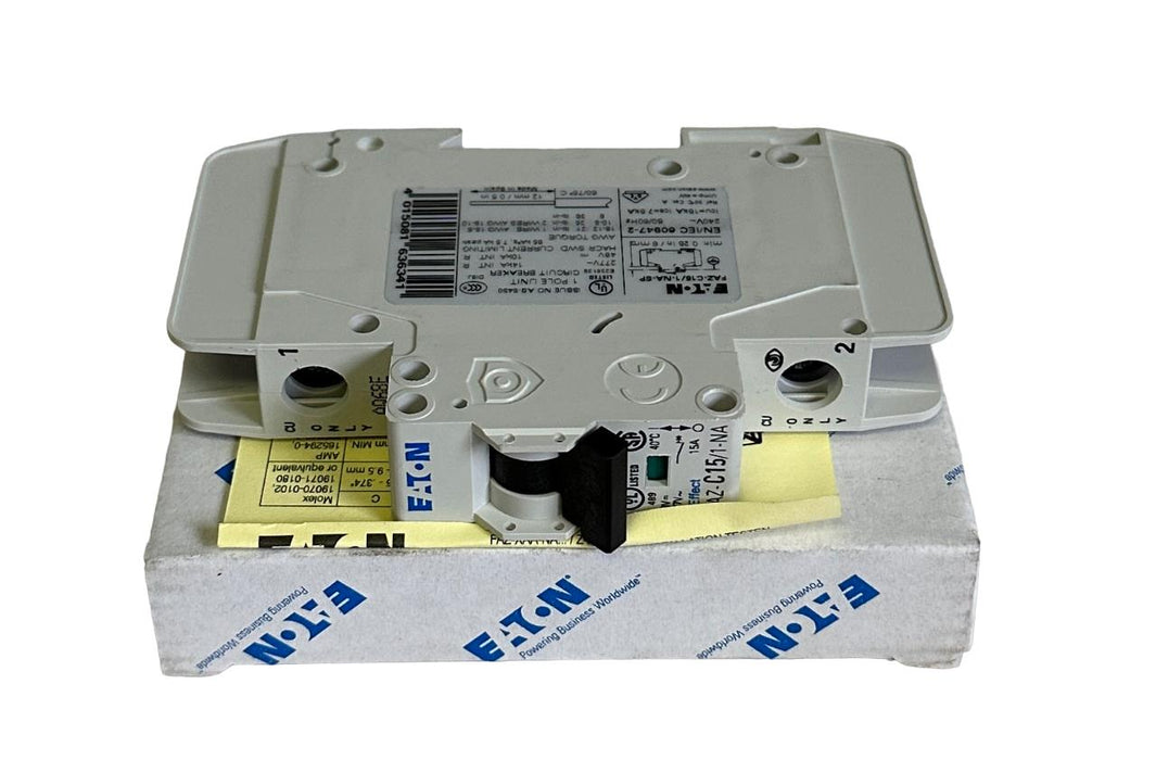 NEW EATON FAZ-C15/1-NA-SP / FAZC151NASP MINI CIRCUIT BREAKER 15A 1-POLE 167135