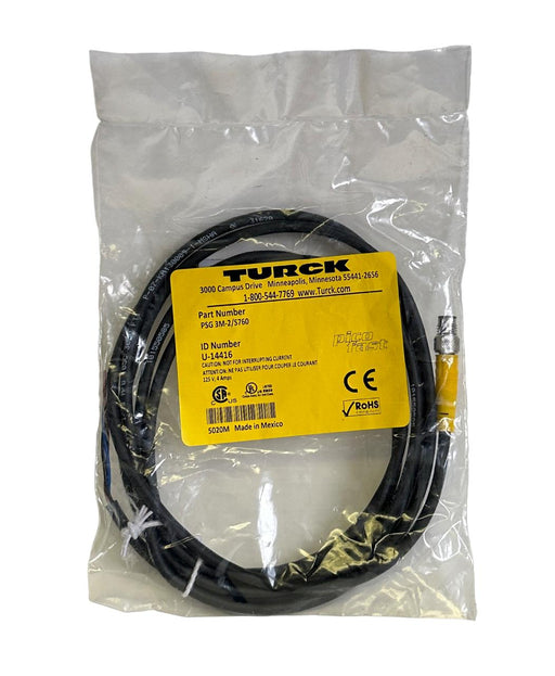 NEW TURCK PSG 3M-2/S760 / PSG3M2S760 PICO FAST CORDSET U-14416 / U14416 125V 4A