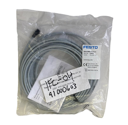 NEW FESTO NEBU-M8R3-K-10-LE3 / NEBUM8R3K10LE3 CONNECTING CABLE 539052