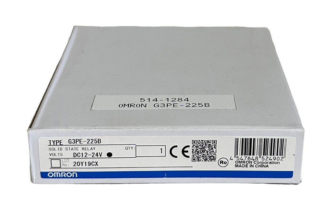NEW OMRON G3PE-225B / G3PE225B SOLID STATE RELAY 12-24Vdc 1-PHASE