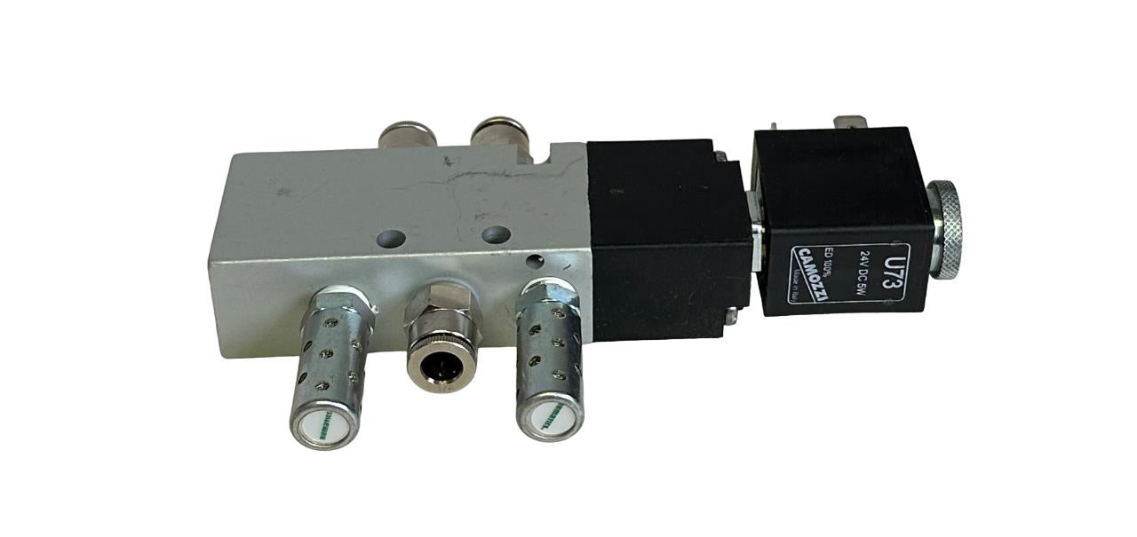 NEW CAMOZZI 358-015-02TF / 35801502TF 5/2-WAY SINGLE SOLENOID VALVE W/ U73 COIL