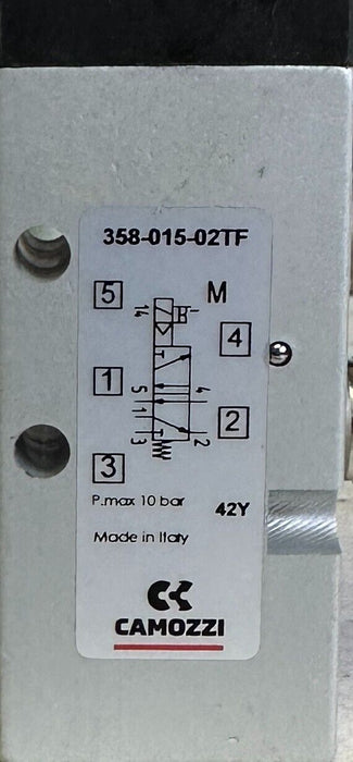 NEW CAMOZZI 358-015-02TF / 35801502TF 5/2-WAY SINGLE SOLENOID VALVE W/ U73 COIL