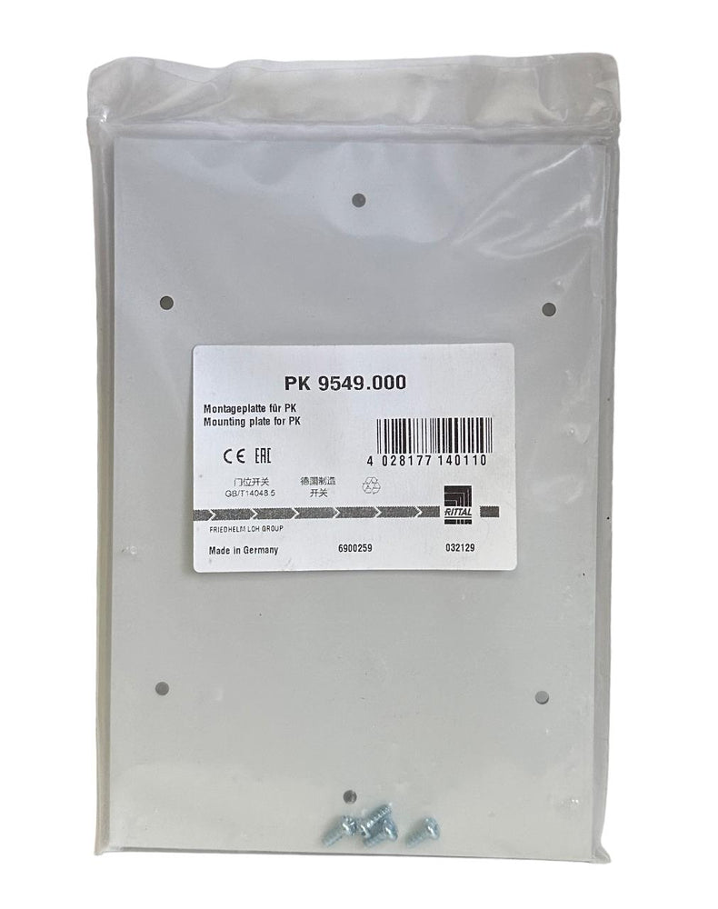 NEW RITTAL PK 9549.000 / PK9549000 MOUNTING PLATE FOR PK WHITE